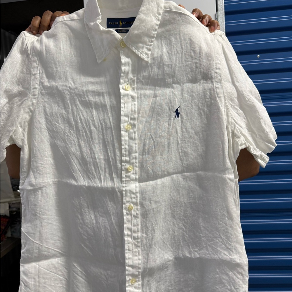 Ralph Lauren Classic White Button Down Shirt